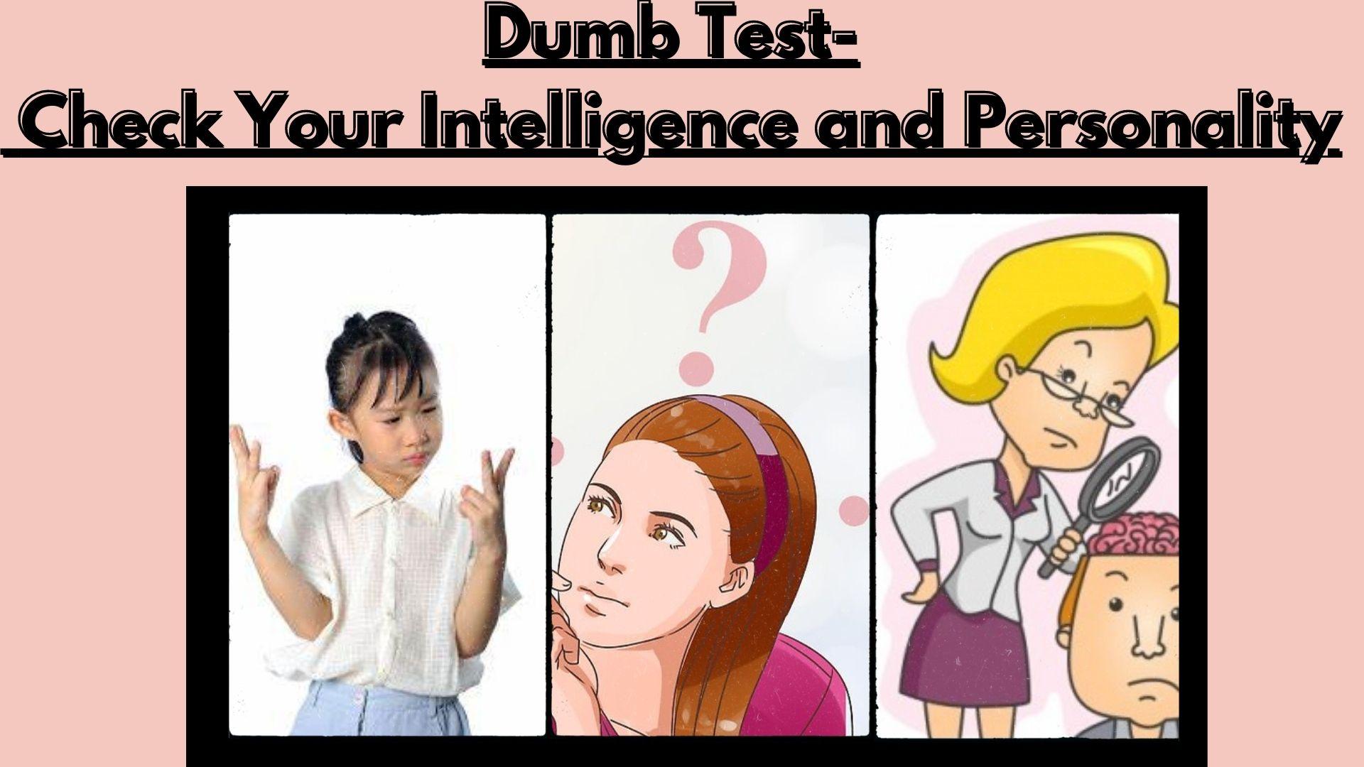 Dumb Test- A 100% Honest Assessment of Your Intelligence and...